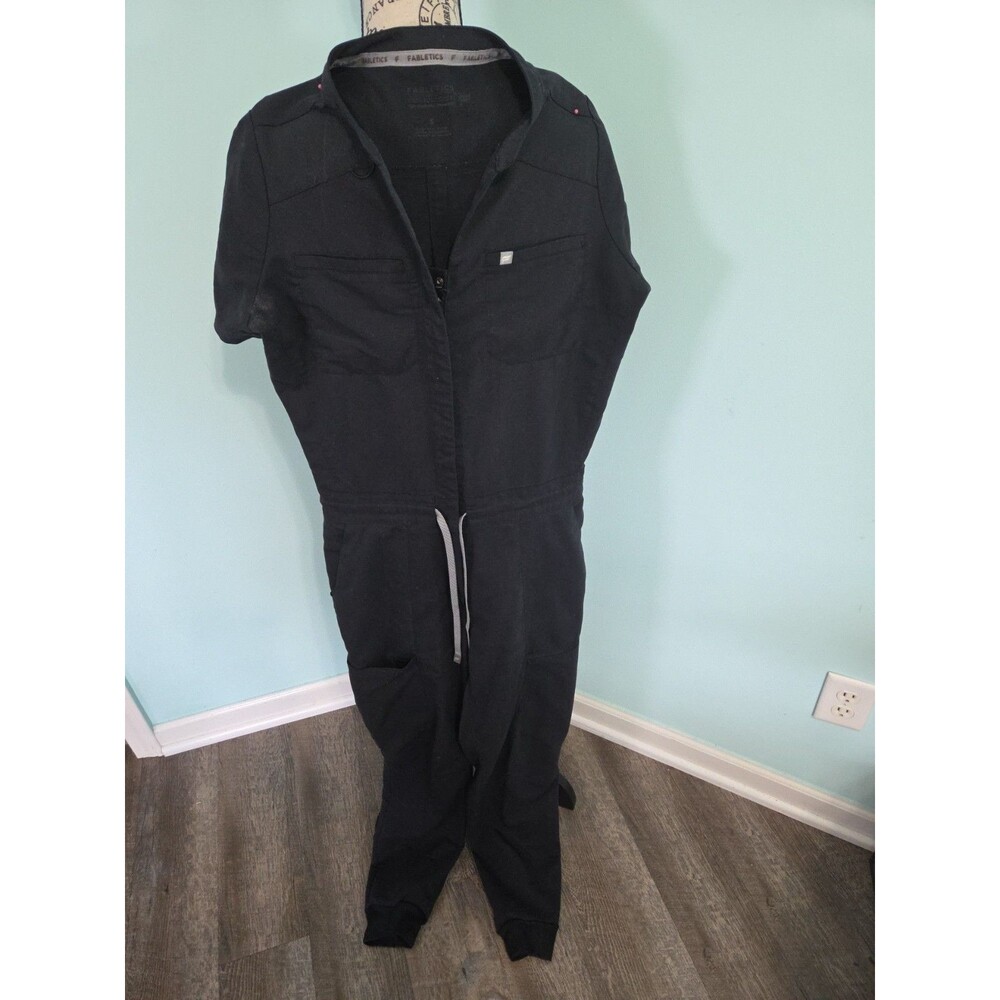 Fabletics PonteFlex Empower Scrub Jumpsuit black small Coveralls